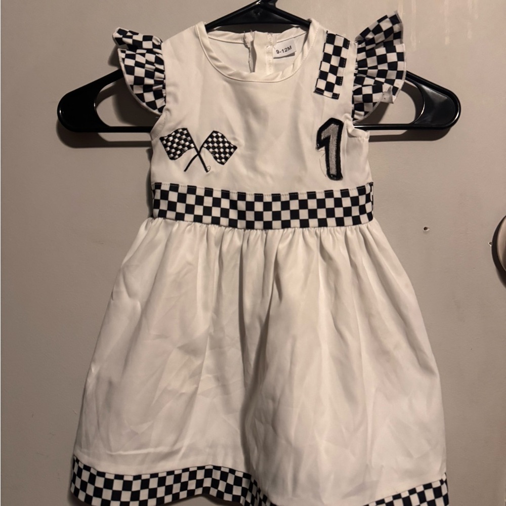 Checkered Flag Dress for Girls
